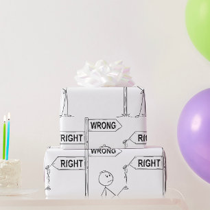 Richtig Falsch Illustration Geschenkpapier