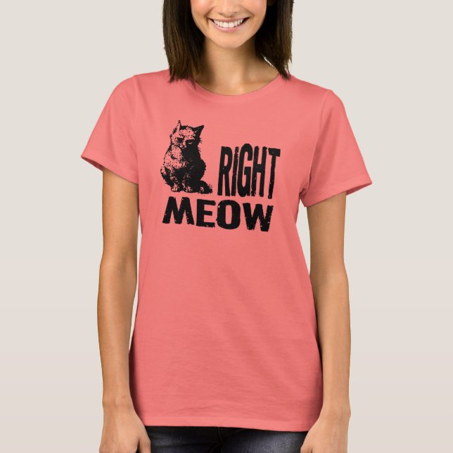 Richtig! Funny Evil Kitty T-Shirt (Vorderseite)