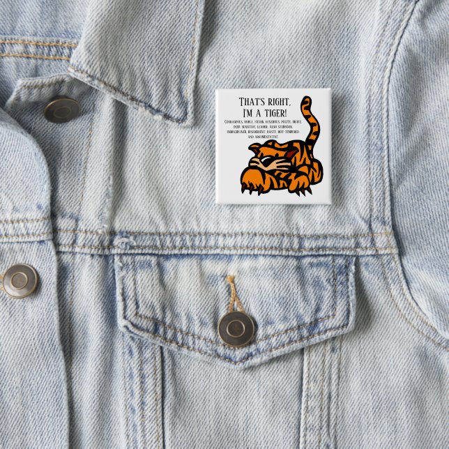 Richtig, ich bin ein Tiger Button (Beispiel)