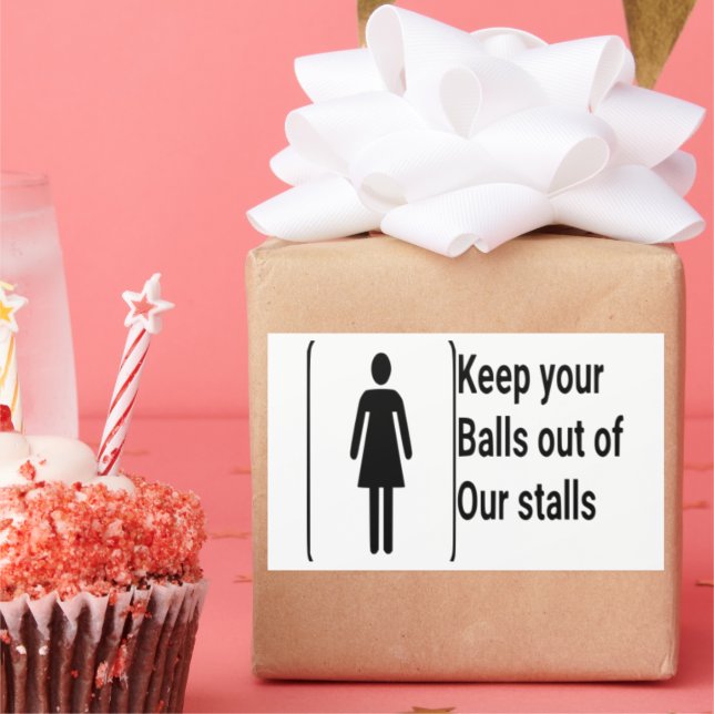 Richtige Frau, Badezimmeraufkleber, Rechteckiger Aufkleber (Party)