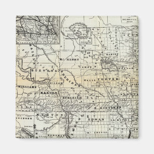 Richtige Karte von Dakota Magnet