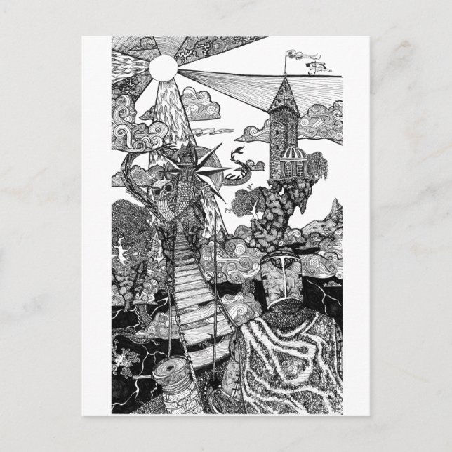 Richtige Richtung Postkarte (Vorderseite)