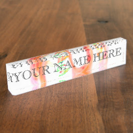 Richtiges Fokus-Fraktal-Namensschild Namensplakette