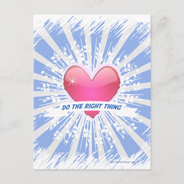 Richtiges tun postkarte (Vorderseite)