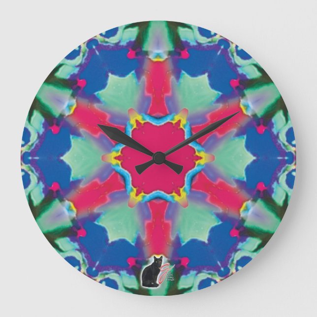 Richtlinie Kaleidoskop Große Wanduhr (Vorderseite)
