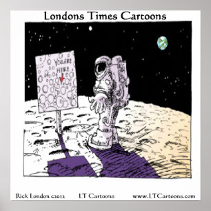 Richtung auf das Mondfunny Poster