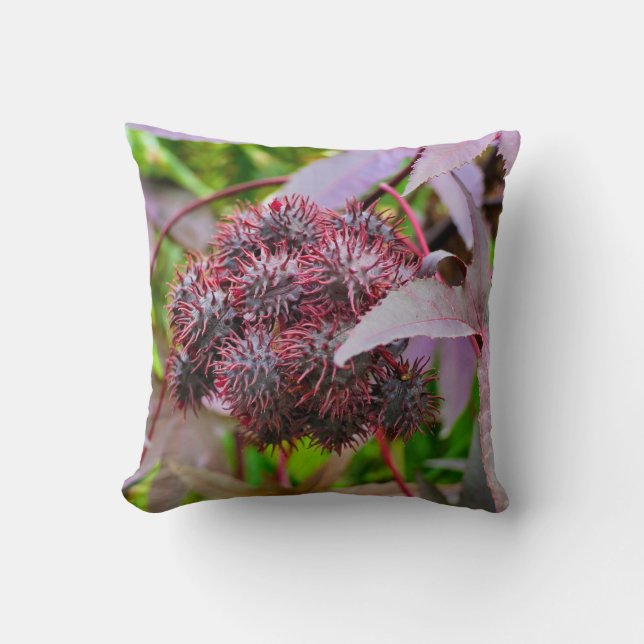 Ricinus communis Throw Cushion Kissen (Vorderseite)