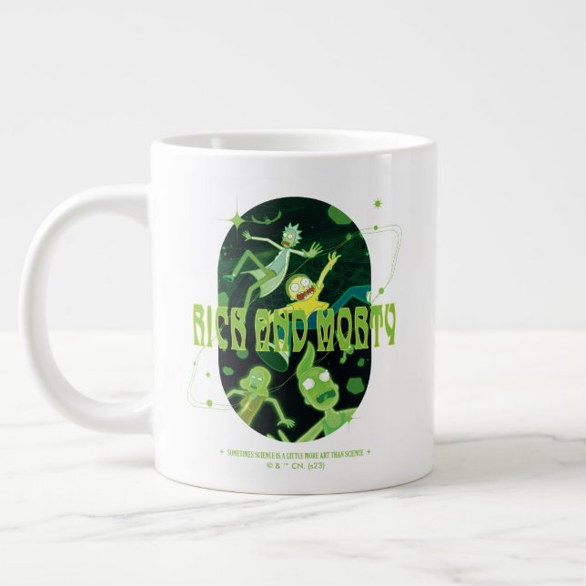 Rick and Morty Falling Quote Abzeichen Jumbo-Tasse (Links)