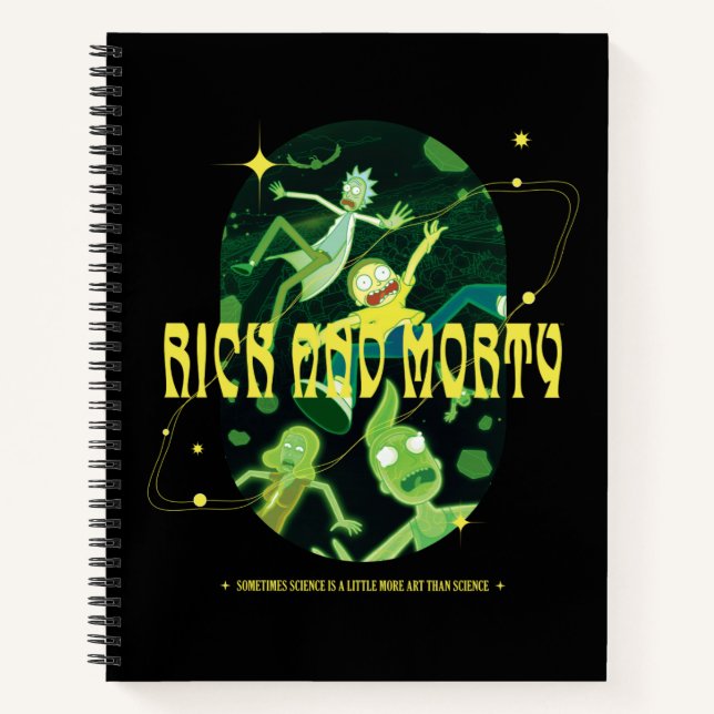 Rick and Morty Falling Quote Abzeichen Notizbuch (Vorderseite)