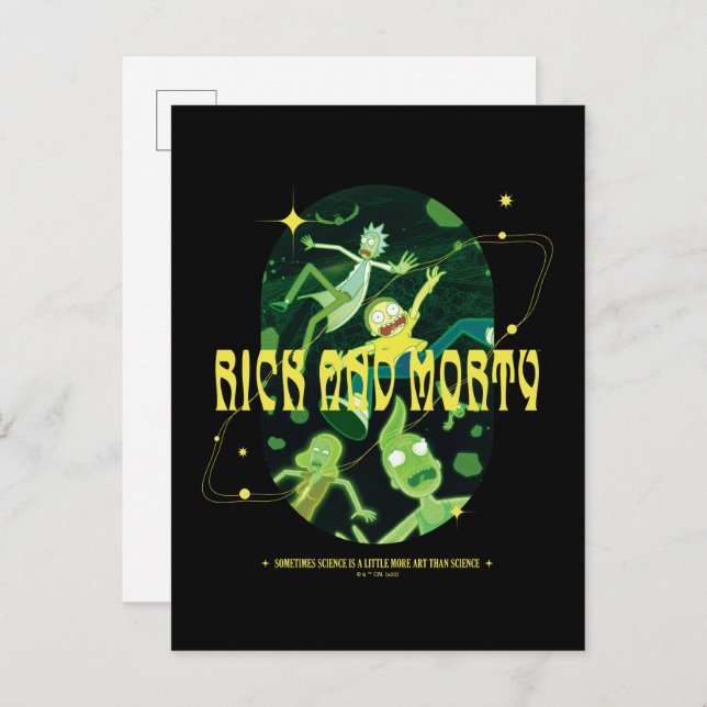 Rick and Morty Falling Quote Abzeichen Postkarte (Vorne/Hinten)