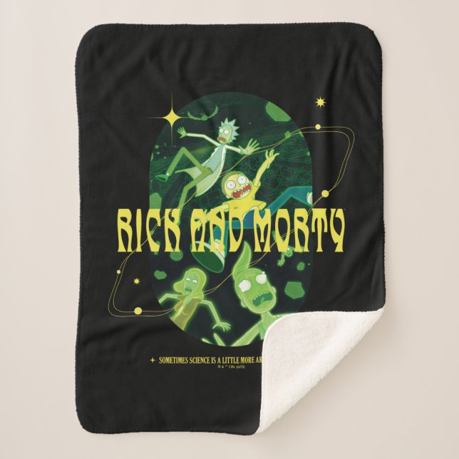 Rick and Morty Falling Quote Abzeichen Sherpadecke (Vorderseite)