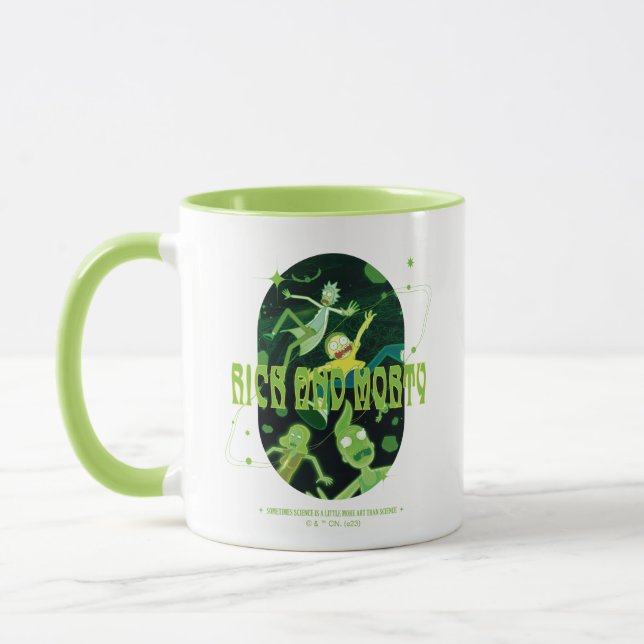 Rick and Morty Falling Quote Abzeichen Tasse (Links)