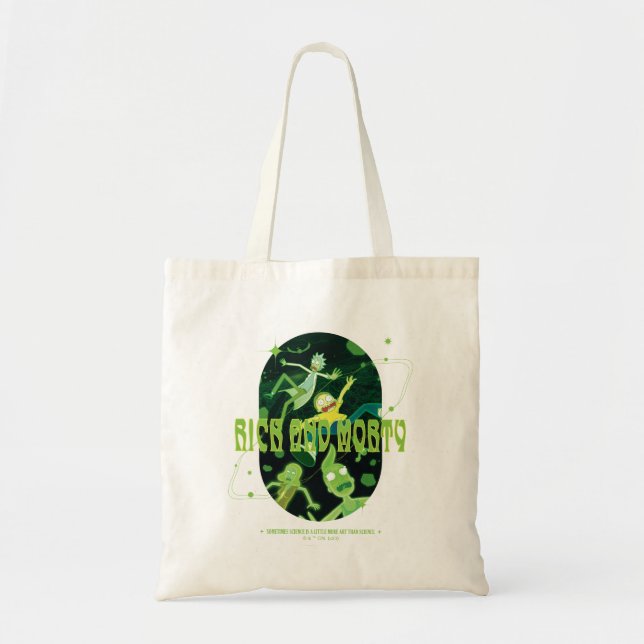 Rick and Morty Falling Quote Abzeichen Tragetasche (Vorne)