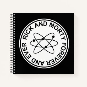 Rick and Morty Forever and Ever Atomic Abzeichen Notizbuch