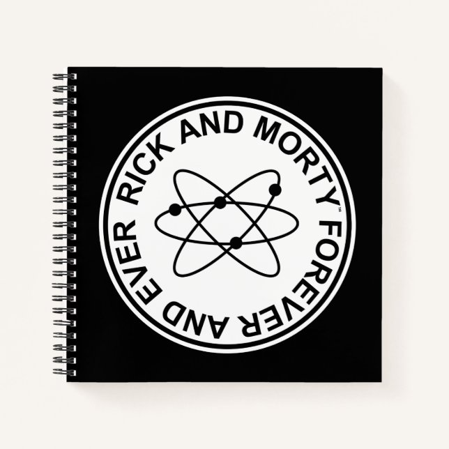 Rick and Morty Forever and Ever Atomic Abzeichen Notizbuch (Vorderseite)