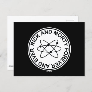 Rick and Morty Forever and Ever Atomic Abzeichen Postkarte