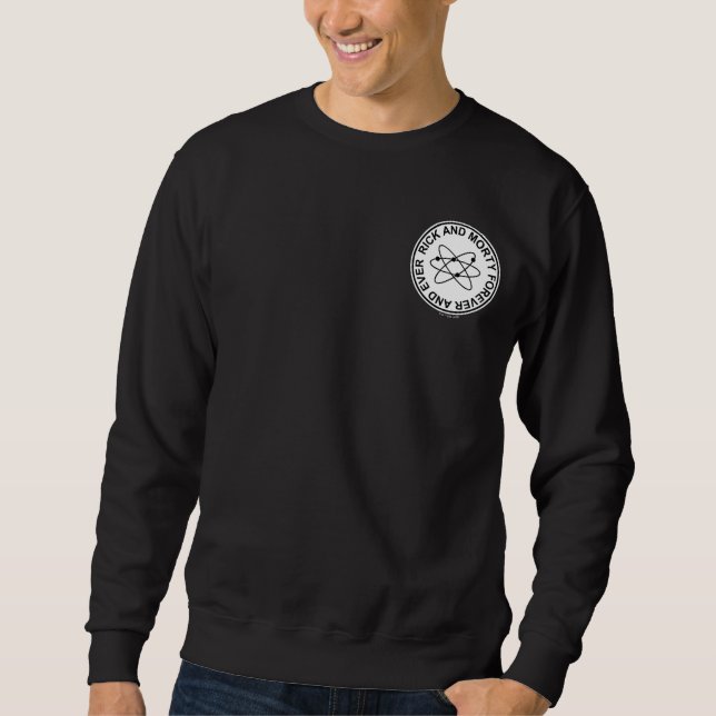 Rick and Morty Forever and Ever Atomic Abzeichen Sweatshirt (Vorderseite)