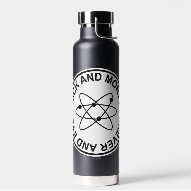 Rick and Morty Forever and Ever Atomic Abzeichen Trinkflasche (Links)