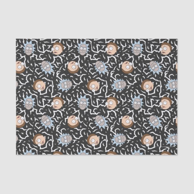 Rick and Morty Lightning Pattern Seidenpapier (Vorderseite)