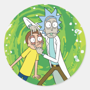RICK AND MORTY™ Look At Runder Aufkleber