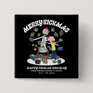 Rick and Morty Merry Rickmas Presents Button