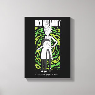 RICK AND MORTY™   Morty umarmt Rick Leinwanddruck