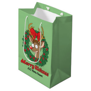 Rick and Morty Reindeer Morty Merry Rickmas Mittlere Geschenktüte