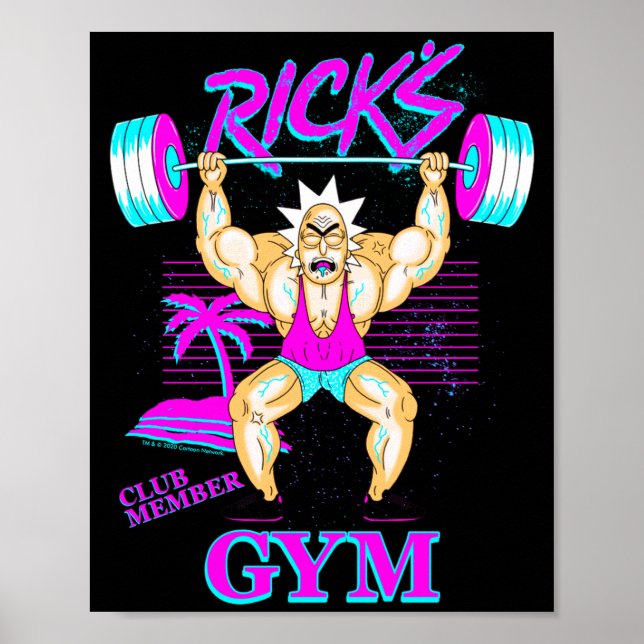Rick And Morty Ricks Gym Club Member  Poster (Vorne)