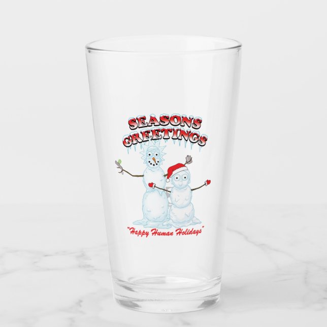 Rick and Morty | Snowmen Season's Greetings Glas (Vorderseite)
