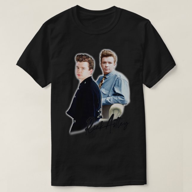 Rick Astley 80er Aesthetic T-Shirt (Design vorne)