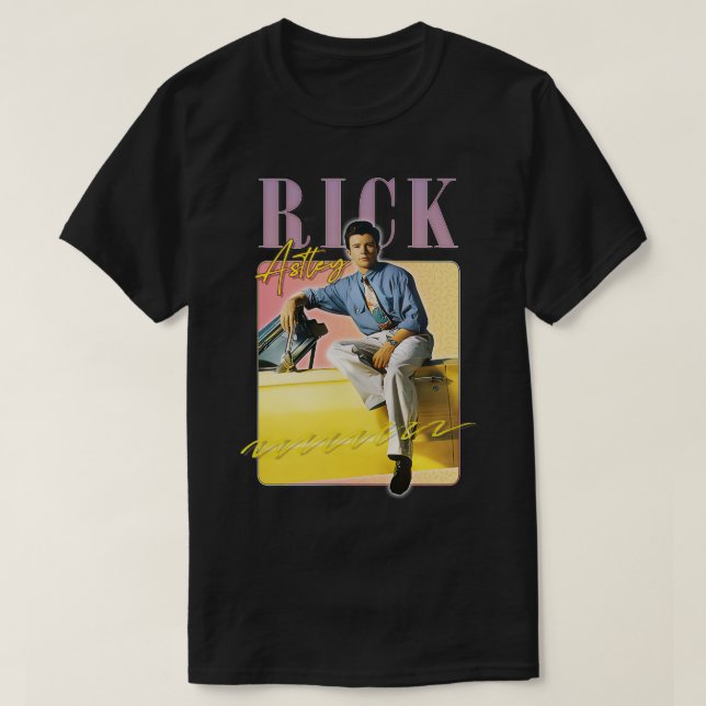 Rick Astley 80er Vibin Ästhetik Design T-Shirt (Design vorne)