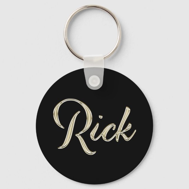 Rick Button Name Schlüsselanhänger (Vorderseite)