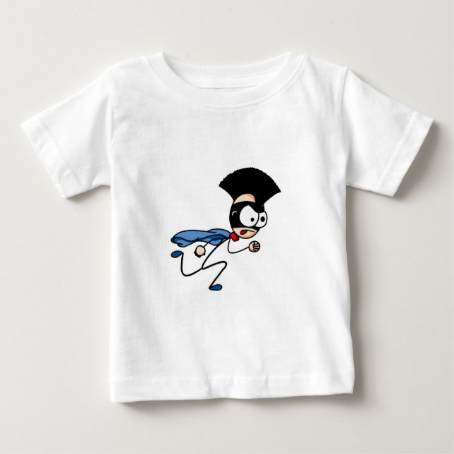 Rick der Stock-Superläufer groß Baby T-shirt (Vorderseite)
