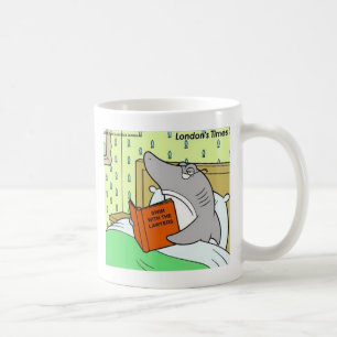 Rick London Cartoon Funny Shark Kaffeetasse