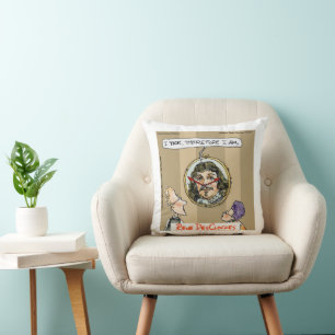 Rick London Cartoons Descartes Uhr Comic  Kissen