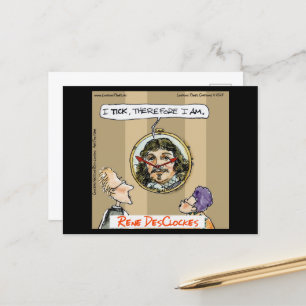 Rick London Cartoons Lustig Descartes Postkarte