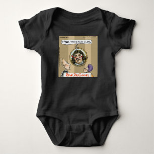 Rick London Cartoons Lustig Descartes Uhr Baby Strampler