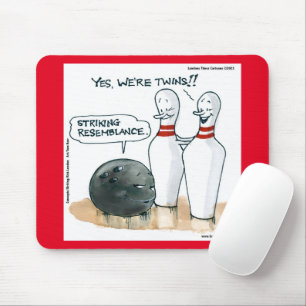 Rick London Cartoons Lustige Bowling Comic Mousepad
