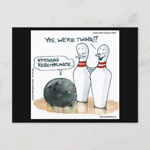 Rick London Cartoons Lustige Bowling Comic  Postkarte
