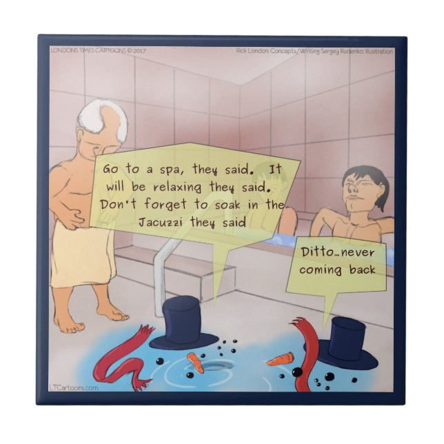 Rick London Comic Snowman Comic Keramik Tile Fliese (Vorderseite)