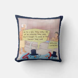 Rick London Comic Snowman Cotton Throw Pillow Kissen