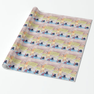 Rick London Comic Snowman Funny Gifts Geschenkpapier