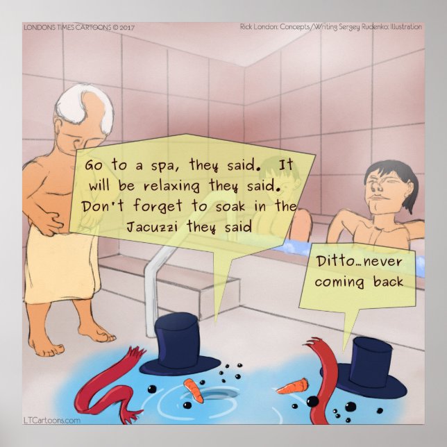 Rick London Comic Snowman Funny Poster (Vorne)