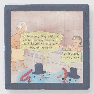 Rick London Comic Snowman Stone Untersetzer