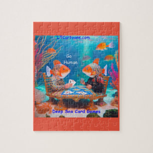 Rick London Fish Playing "Go Fish" Kartenspiel Com Puzzle