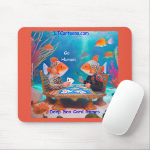 Rick London Fish spielt "Go Fish" Kartenspiel Comi Mousepad