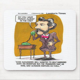 Rick London Funny Alexander Bell Phone Prank Mousepad