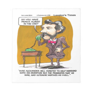 Rick London Funny Alexander Bell Phone Prank Notizblock