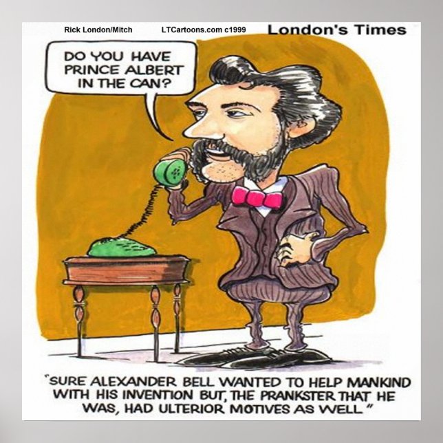 Rick London Funny Alexander Bell Phone Prank Poste Poster (Vorne)