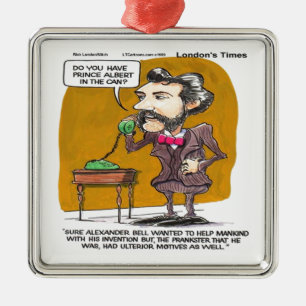 Rick London Funny Alexander Bell Phone Prank Silbernes Ornament